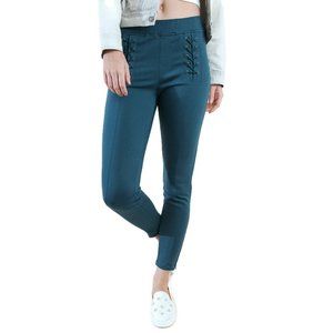 Umgee Lace Up Leggings, Teal